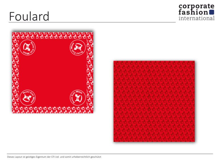 Design eines Foulard von Corporate Fashion International.