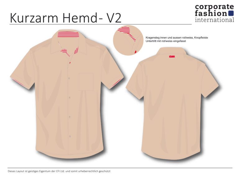 Design eines Kurzarmhemds von Corporate Fashion International, Modell V2