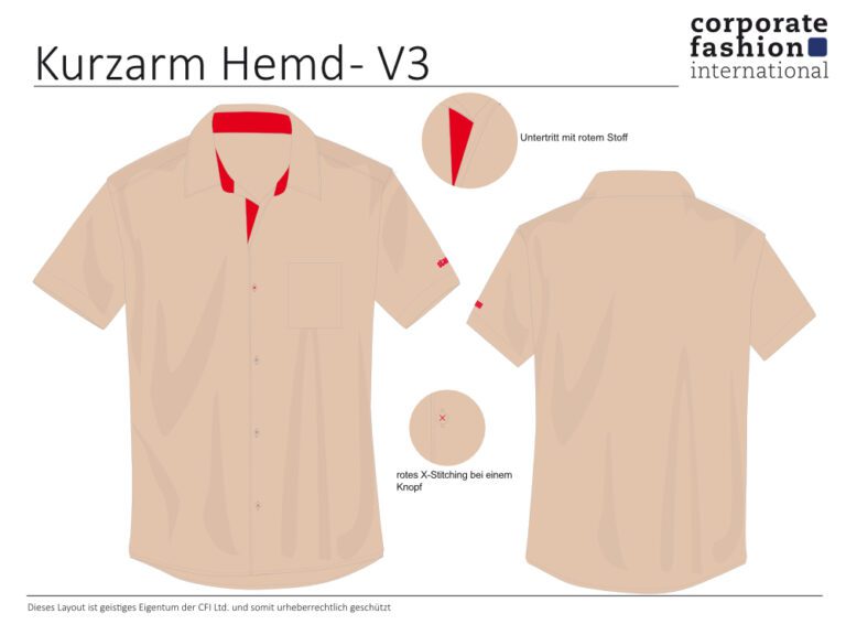 Design eines Kurzarmhemds von Corporate Fashion International, Modell V3