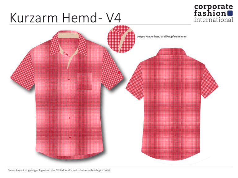 Design eines Kurzarmhemds von Corporate Fashion International, Modell V4
