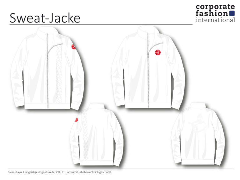 Design einer Sweat Jacke von Corporate Fashion International.